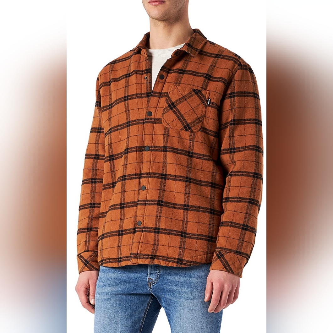 Hurley Men's Santa Cruz Sherpa Lined Shacket. Color: Ale Brown. Size Small